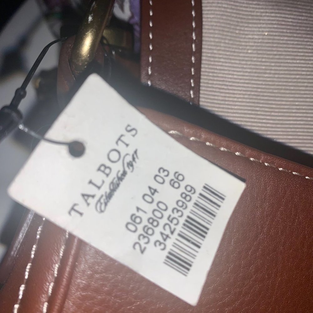 Talbots Brown Leather Shoulder Bag New With Tags - Picture 6 of 7